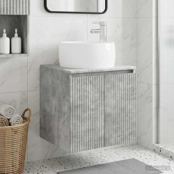Vaidade com pia suspensa cinzento cimento 49,5 x 44,5 x 66 cm