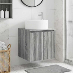 Vanidade de pia de parede sonoma cinzento 49,5 x 44,5 x 65,5 cm