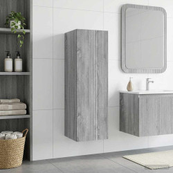 Gabinete de banheiro suspenso sonoma cinzento 33 x 34,5 x 60 cm