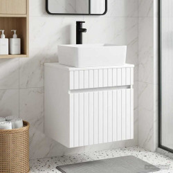Vanidade de pia de parede branco 49 x 41 x 63 cm