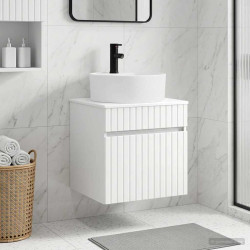 Vanidade de pia de parede branco 49 x 44,5 x 65 cm