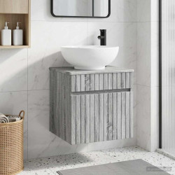 Vanidade de pia de parede sonoma cinzento 49 x 44,5 x 66,5 cm