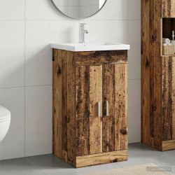 Gabinete de banheiro com pia madeira antiga 42 x 40 x 84,5 cm