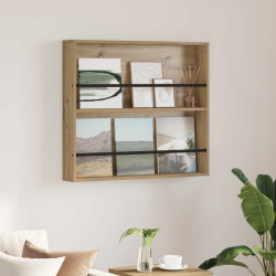 Estante de revistas carvalho artesanal 80 x 12 x 70 cm