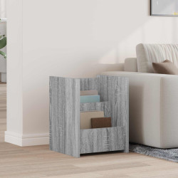 Estante de revistas com prateleira cinza sonoma 35 x 35 x 45 cm