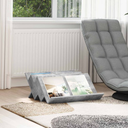 Estante de revistas cinza concreto 65 x 53 x 28,5 cm