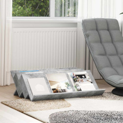Estante de revistas cinza concreto 90 x 53 x 28,5 cm