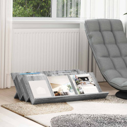Estante de revistas cinza sonoma 90 x 53 x 28,5 cm
