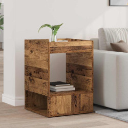 Mesa de apoio madeira antiga 40 x 40 x 56 cm