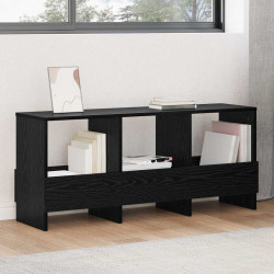 Estante de revistas carvalho preto 102 x 30 x 45 cm