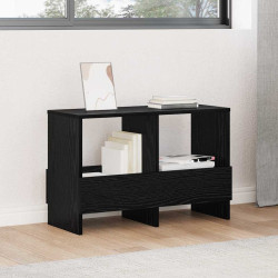 Estante de revistas carvalho preto 68,5 x 30 x 45 cm