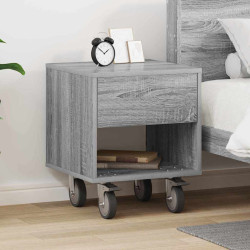 Mesa-de-cabeceira cinza sonoma 40,5 x 40 x 48 cm
