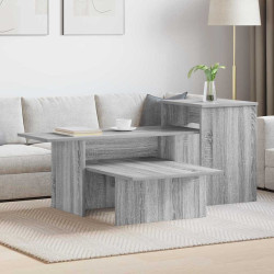 Aparador cinza sonoma 91,5 x 35 x 38,5 cm derivados de madeira