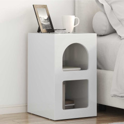 Mesa-de-cabeceira elst 2 unid. branco brilhante