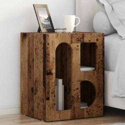 Mesa-de-cabeceira elst 2 unid. madeira antiga 40 x 35 x 50 cm