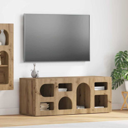 Gabinete para TV elst 100 x 35 x 40 cm carvalho artesanal