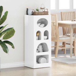 Buffet elst branco brilhante 40 x 35 x 100,5 cm