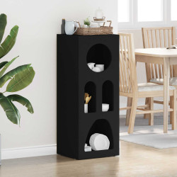 Buffet elst preto 40 x 35 x 100,5 cm derivados de madeira