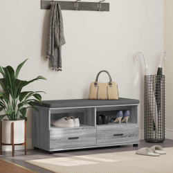 Banco de hall com almofada sonoma cinza 100 x 38 x 46 cm