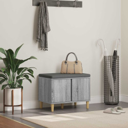 Banco de hall com almofada sonoma cinza 60 x 38 x 46 cm