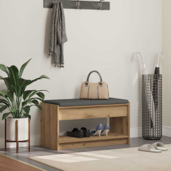 Banco de hall carvalho artesanal 83 x 38 x 45 cm