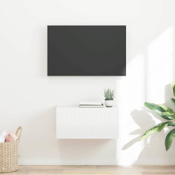 Armário de TV de parede 60 x 31 x 29,5 cm branco brilhante