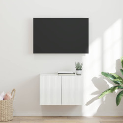 Armário de TV de parede 59,5 x 31 x 40 cm branco brilhante