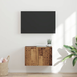 Armário de TV de parede 59,5 x 31 x 40 cm madeira antiga