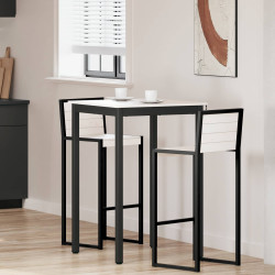 Mesa de bar branco 70 x 70 x 105 cm madeira de pinheiro sólida