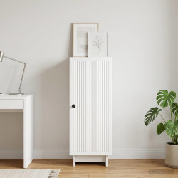Buffet branco brilhante 33 x 34,5 x 90 cm derivados de madeira