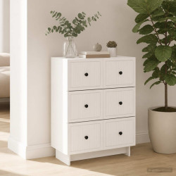 Gabinete de gavetas branco brilhante 66 x 34,5 x 90 cm