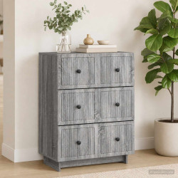 Gabinete de gavetas sonoma cinzento 66 x 34,5 x 90 cm