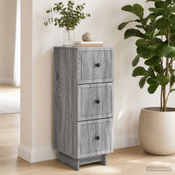 Gabinete de gavetas sonoma cinzento 33 x 34,5 x 90 cm