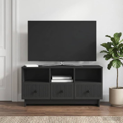 Gabinete para TV preto 102 x 34,5 x 50 cm derivados de madeira