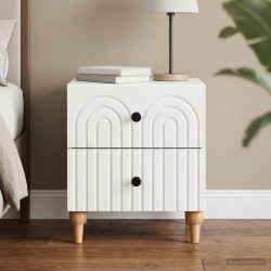 Armário de cabeceira com gaveta branco 43 x 34,5 x 48 cm