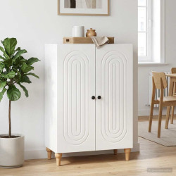 Buffet branco brilhante 66 x 34,5 x 90 cm derivados de madeira