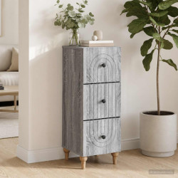 Gabinete de gavetas sonoma cinzento 33 x 34,5 x 90 cm