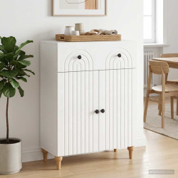 Buffet branco brilhante 66 x 34,5 x 90 cm derivados de madeira