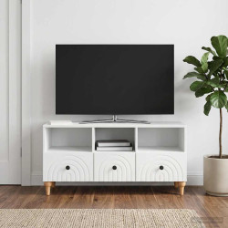 Gabinete para TV branco 102 x 34,5 x 50 cm madeira engenheirada