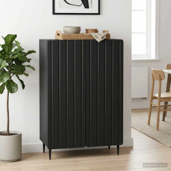 Buffet preto 66 x 34,5 x 92 cm derivados de madeira