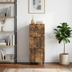Gabinete de gavetas carvalho fumado 33 x 34,5 x 92 cm