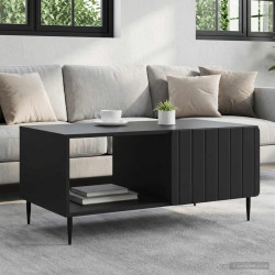 Mesa de centro preto 90 x 50 x 40 cm derivados de madeira
