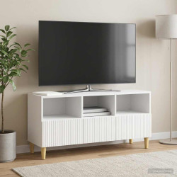 Gabinete para TV com gaveta branco brilhante 102 x 34,5 x 50 cm