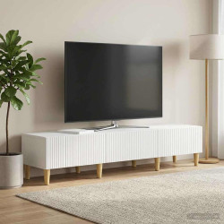 Gabinete para TV com gaveta branco brilhante 147 x 34,5 x 30 cm