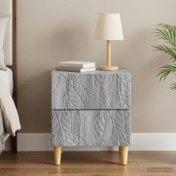 Mesa-de-cabeceira sonoma cinzento 43 x 34,5 x 48 cm