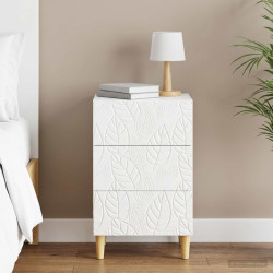 Mesa-de-cabeceira branco brilhante 43 x 39,5 x 66,5 cm