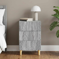Mesa-de-cabeceira sonoma cinzento 43 x 39,5 x 66,5 cm