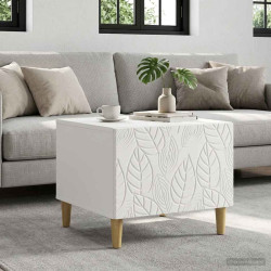 Mesa de centro branco 50 x 49 x 40 cm derivados de madeira