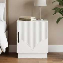 Mesa-de-cabeceira branco brilhante 43 x 34,5 x 47 cm