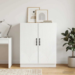 Buffet branco brilhante 66 x 34,5 x 87 cm derivados de madeira